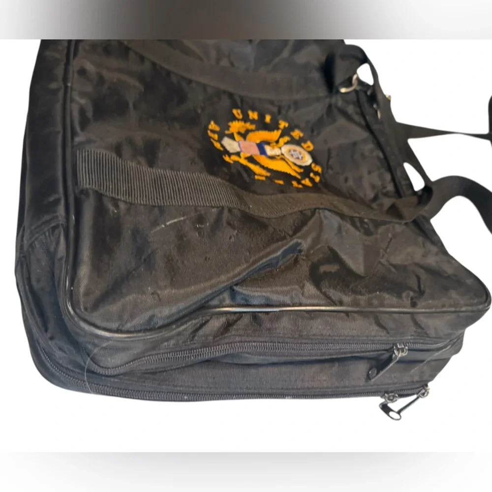 Vintage Embroidered United States Army Black Laptop Attache Bag